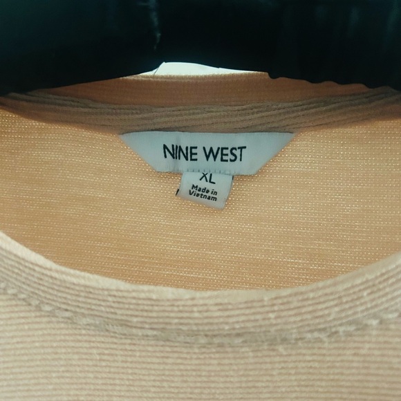 Nine West Puff Sleeve Sweater, pink, size XL - Picture 3 of 5